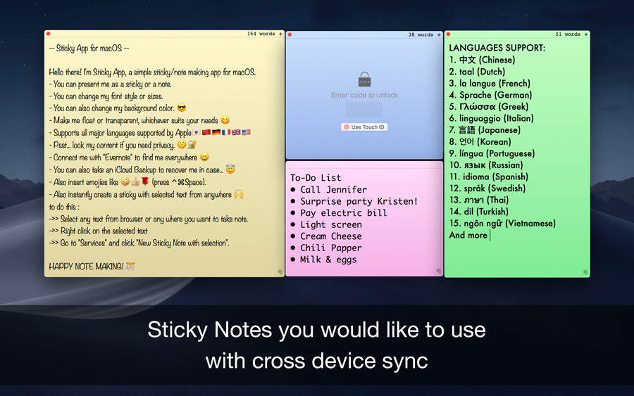  Sticky Notes 1.9 Mac 破解版 便签式笔记软件